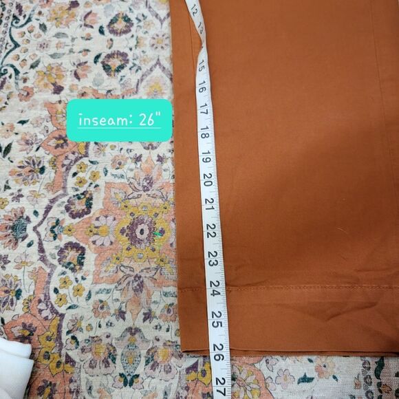 🌜 EVERLANE Curvy Straight High Rise Jean | Burnt Orange | size 12 - Picture 8 of 10